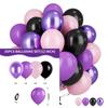 12inch 35pcs Purple Pink Green Balloon Set , Suitable for Weddings, Birthdays, Themed Parties, Bachelorette Parties