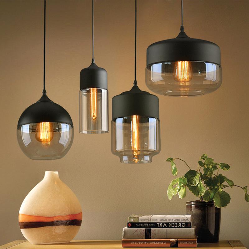 Nordic Retro Glass Pendant Light for Dining, Living Room, Bar, Cafe