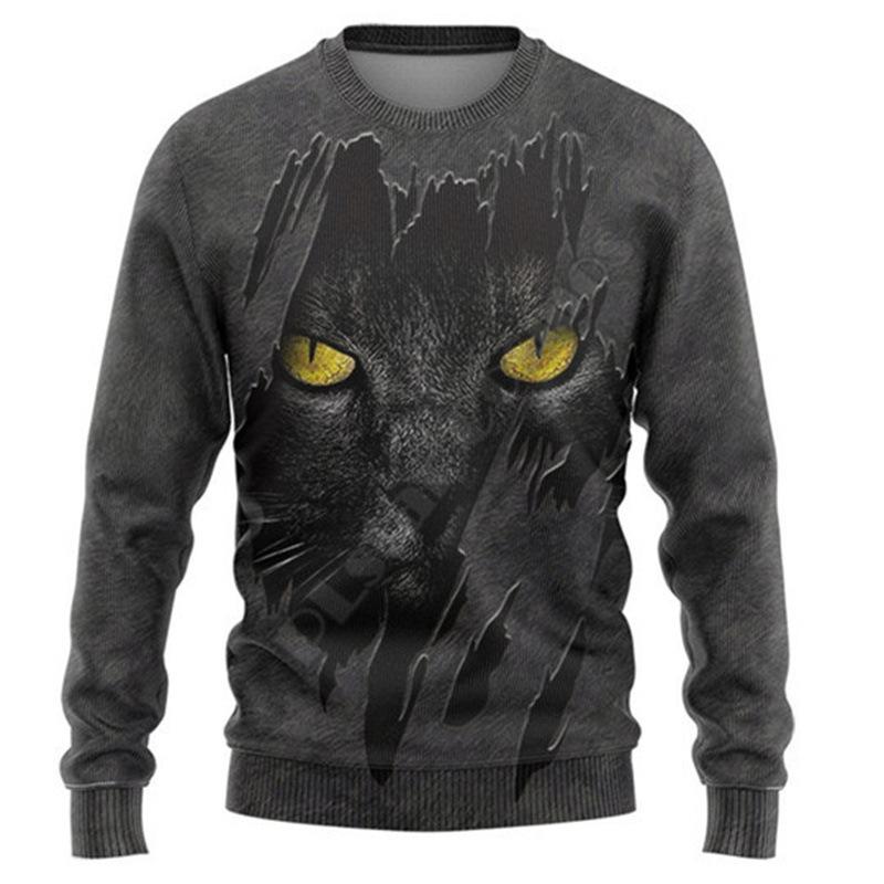 

Весенний мужской свитшот с длинными рукавами, стиль 3D цифровая печать, свободный, с круглым вырезом, пуловер XS