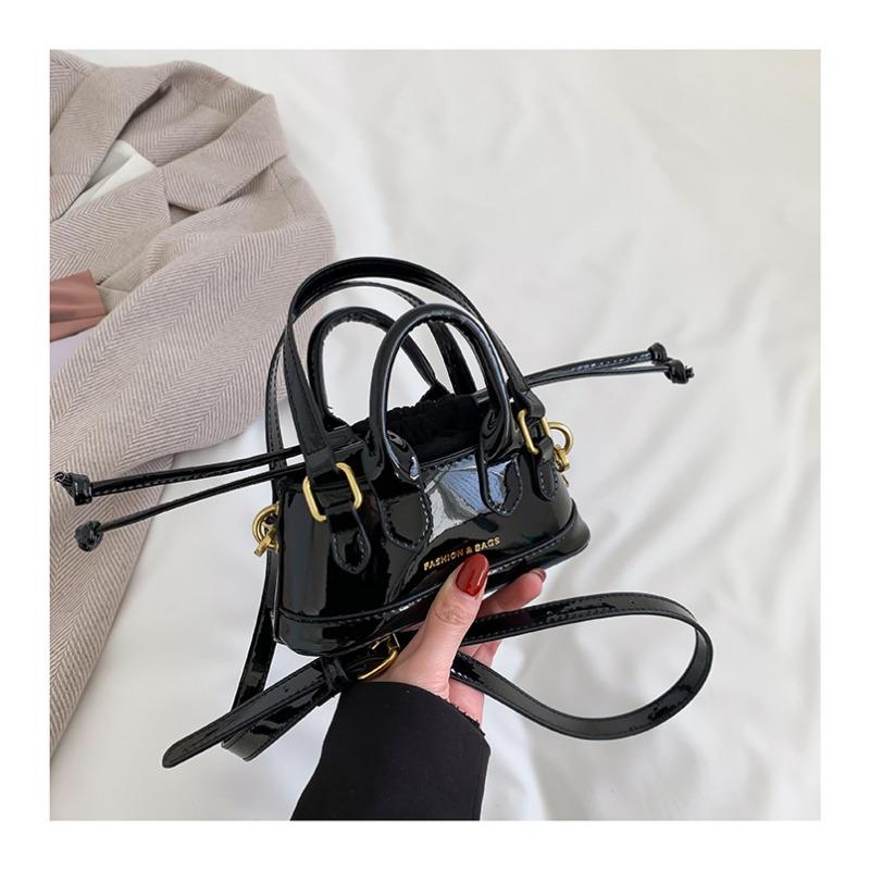 New patent leather laser glossy women's bag mini hand bag shell women's messenger bag mouth red envelope