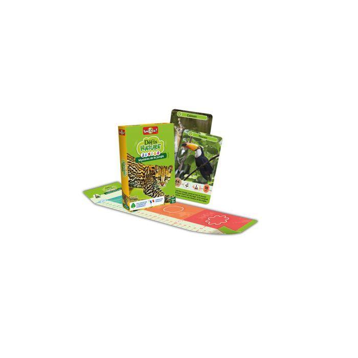 Jeu de cartes - BIOVIVA - Défis Nature Junior Mystères de la jungle - Enfant - 5 ans - Bleu/Vert