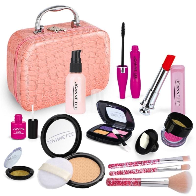 

13Pcs Kids Makeup Kit for Girls Playing Make Up Set Toy for 4 5 6 7 8 9 10 Years Old Girls Pretend Dress-Up Beauty Set рожевий