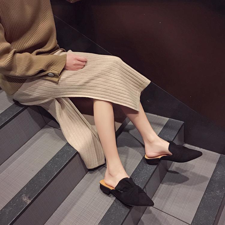 2018 New Bowtie Women Pointed Toe Casual Women Mules Slippers BRDTYSR 2018 New Bowtie Women Pointed Toe Casual Women Mules Slippers BRDTYSR