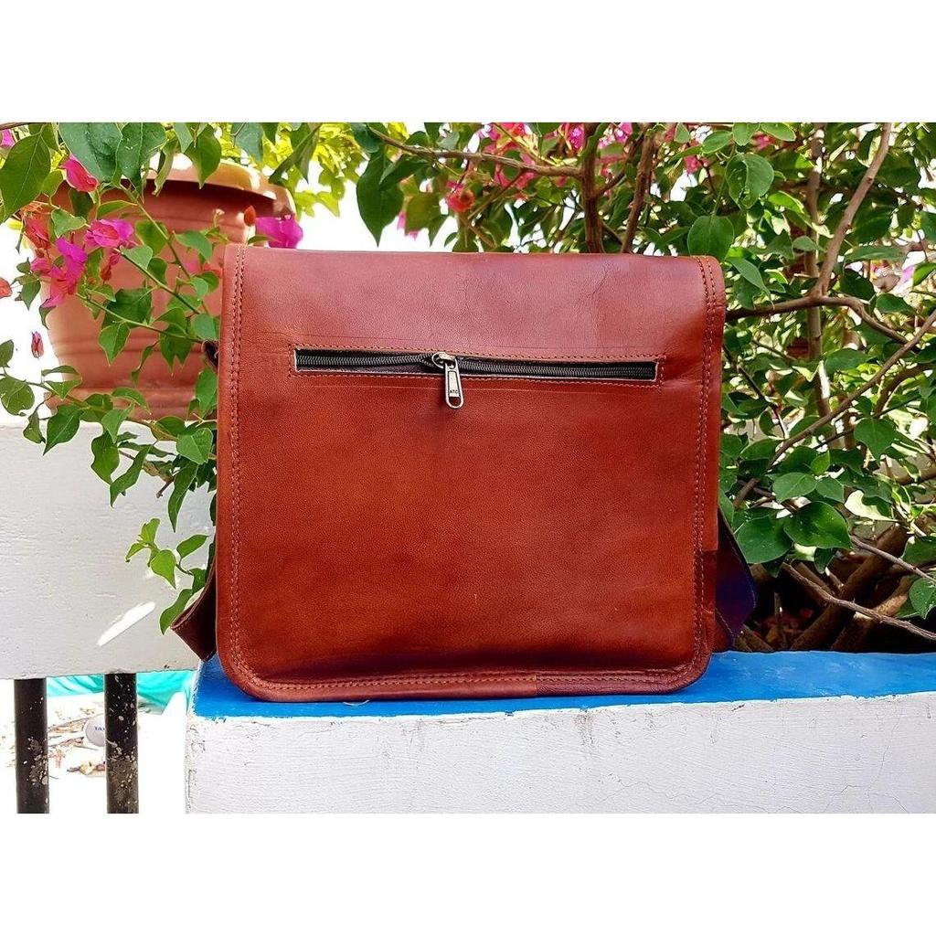 Bag Leather Genuine Satchel Messenger Shoulder Vintage Crossbody Handmade