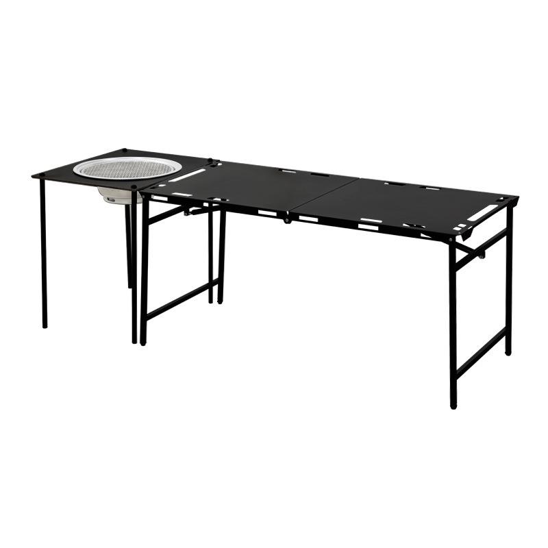 Hydraulic Tactical Folding Table: Portable, Lightweight, No-Assembly Outdoor Camping and Picnic Gear.