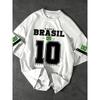 Print Short Sleeve T-Shirt Summer Graphic Tee Jerseys Plus Size  Sport T-Shirt Tops