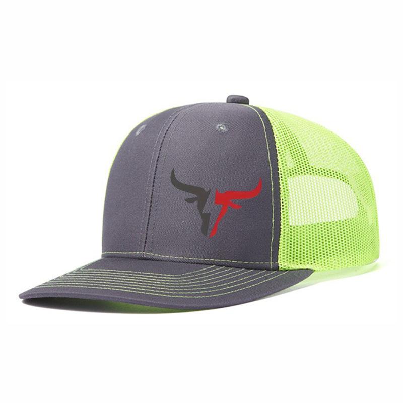 Spring Summer The New Bull's Head Print Sunshade Net Hat Europe Fashion Hip Hop Truck Cap Adjustable Street Dance Baseball Hat