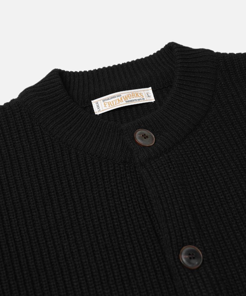 Frizmworks Heavy Wool Round Cardigan _ Black