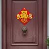 Chinese Style Plush Door Sticker Traditional Fu Character Door Sticker  Office