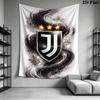 Juventus FC Wall Tapestry Aesthetic Wall Hanging Printed Fabric Blanket Decorative Tapestries for Bedroom Living Room Home Decor