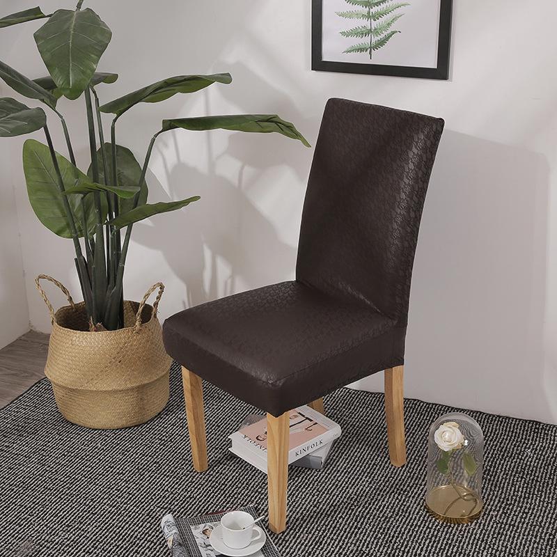 1/2/4/6 ks Vodotěsný PU potah na jídelní židli Jednobarevné ochranné potahy na natahovací židle pro ochablý obývací pokoj