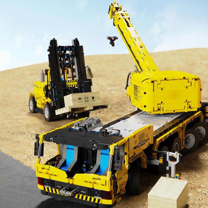 Diaľkovo ovládaná žeriavová vysokozdvižná plošina Model Stavebnice Mesto Inžinierske vozidlo Tehly Vzdelávacie Hračky pre deti na tvorenie Darčeky na sviatky