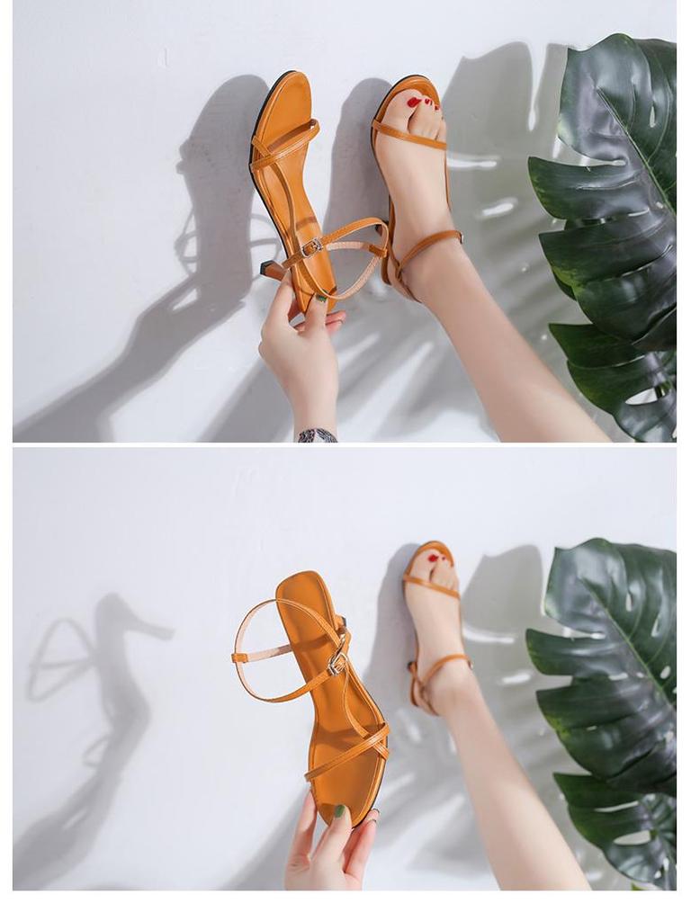 2022 Black Stiletto Heels: Chic Open-Toe Buckle Sandals for Women