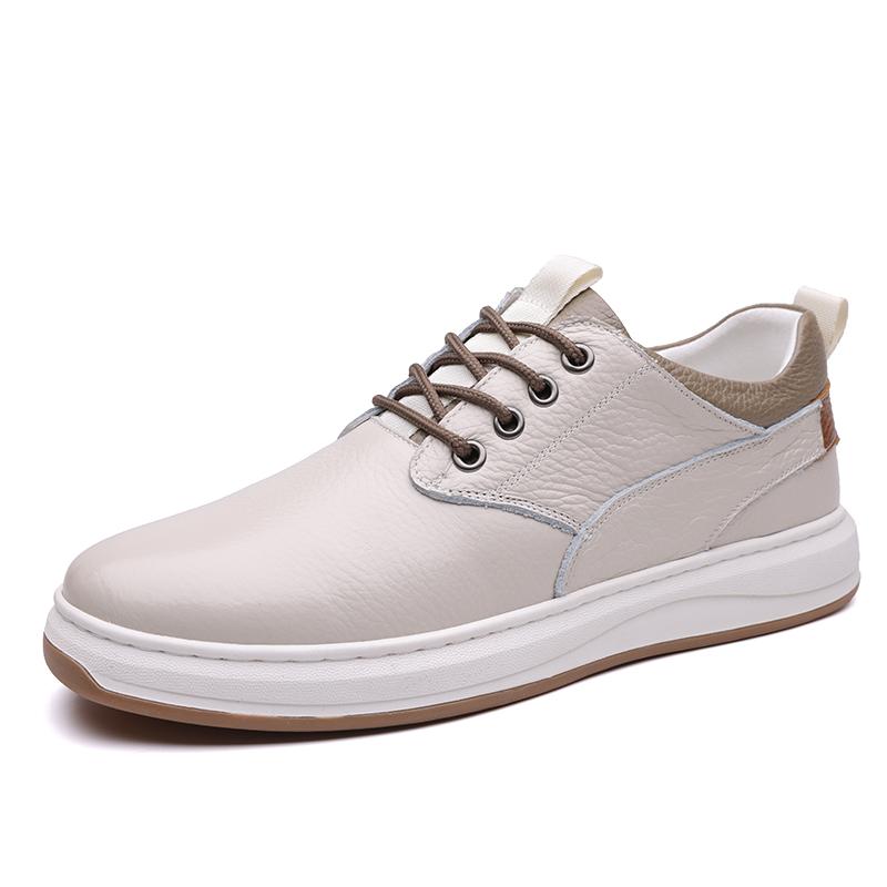 British Style Man Casual Leather Shoes Brand Comfy Flat Designer Sneakers Fashion2025New Outdoor Minimalist Walking Oxford Shoes