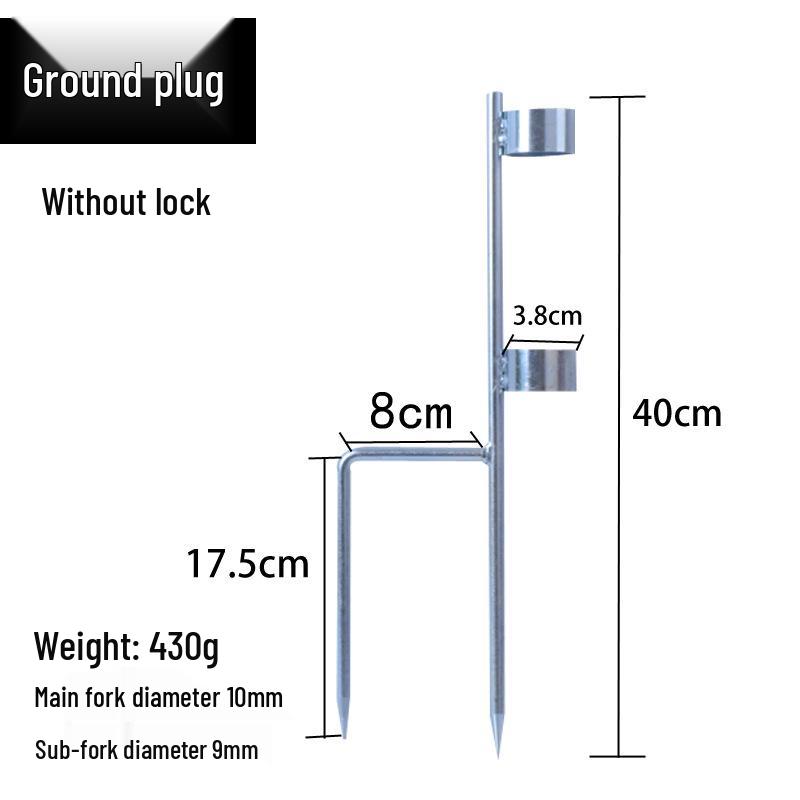 

Stainless Steel Outdoor Fishing Umbrella & Rod Holder Ground Stake