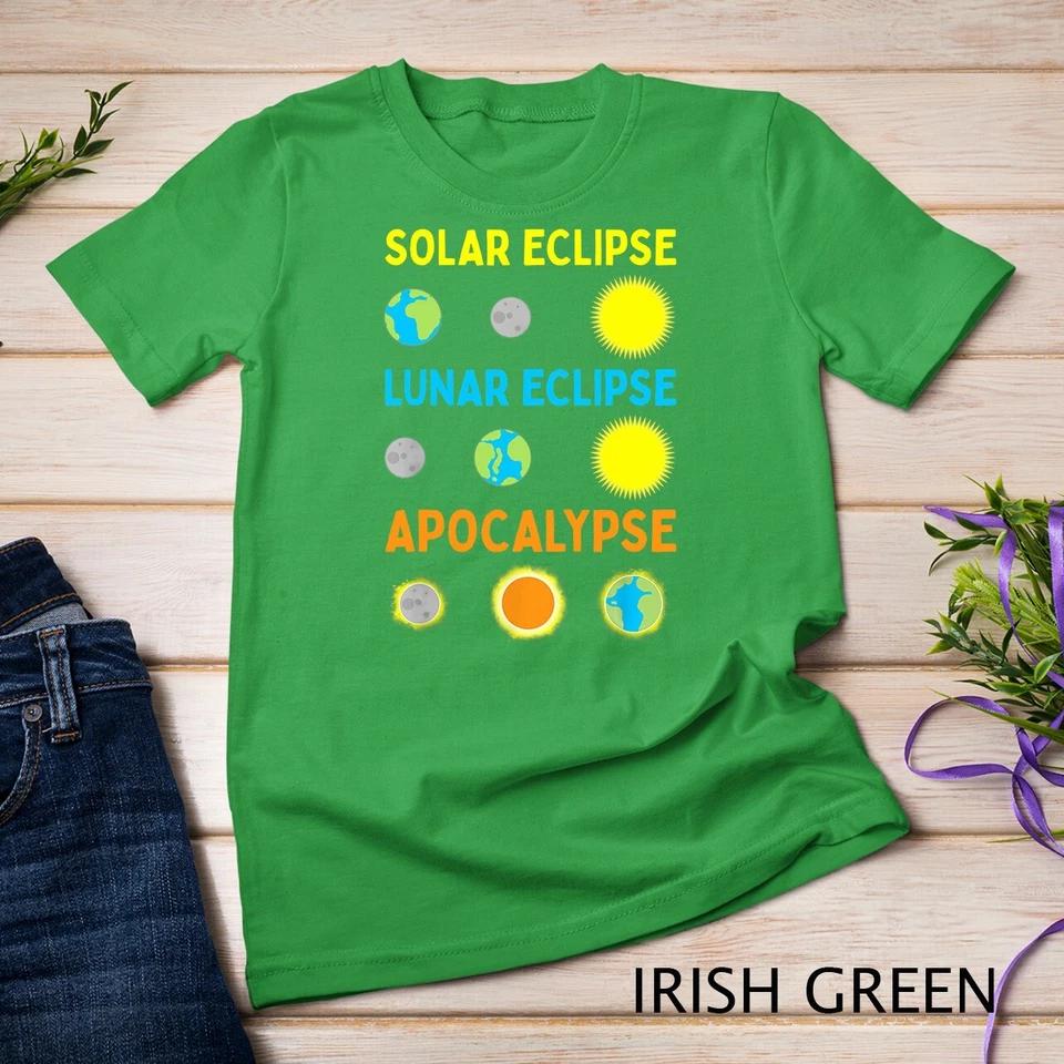 Funny Lunar Solar Eclipse and Apocalypse Funny Science T-Shirt Unisex T-shirt 5 M