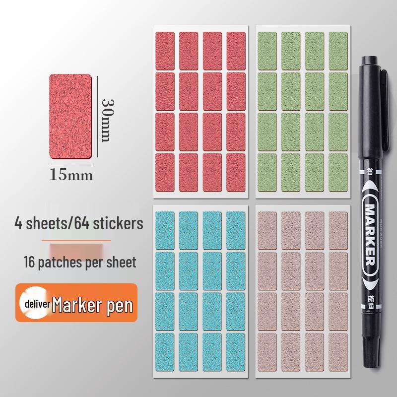 Color Cork Self-Adhesive Label Stickers for Handwritten Notes and Small Markers