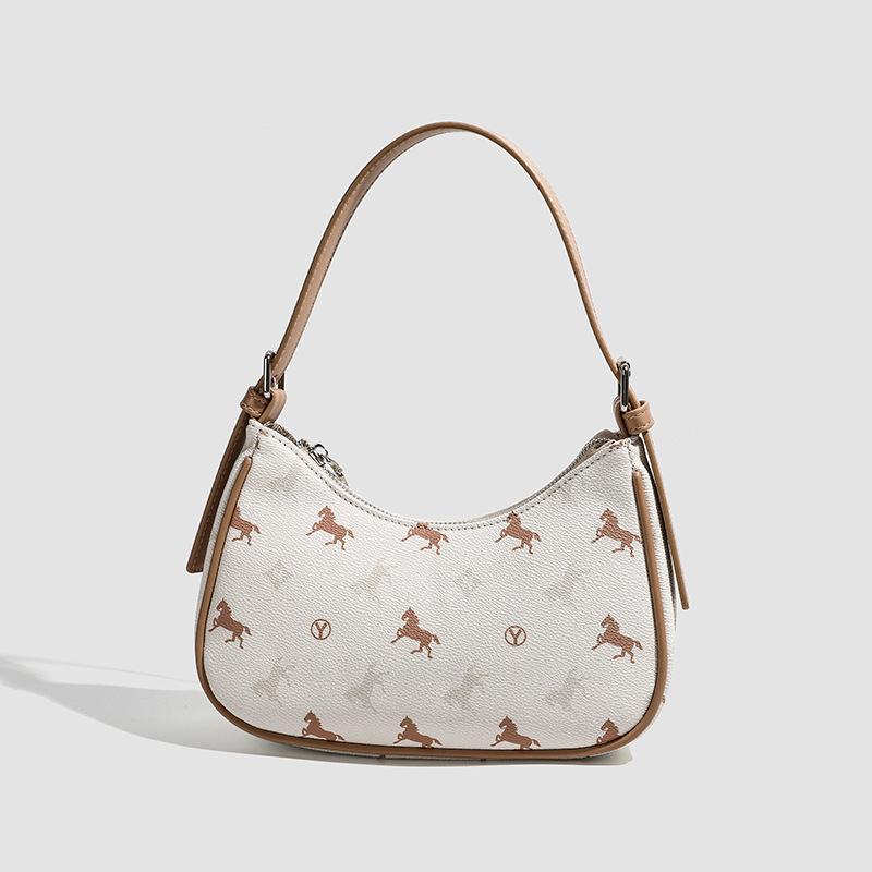 

Корейская версия с простым принтом в виде животного, высококачественная текстура, модная и универсальная сумка на одно плечо/подмышку для поездок на работу, ручная сумка-слайдер