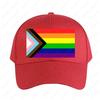 Homosexuelle Progress Pride Flagge Kappe Sommer Damen Unisex Erwachsener Schirmmütze Mode Lässig Verstellbar Bedruckte Baseballkappen Trucker Cap