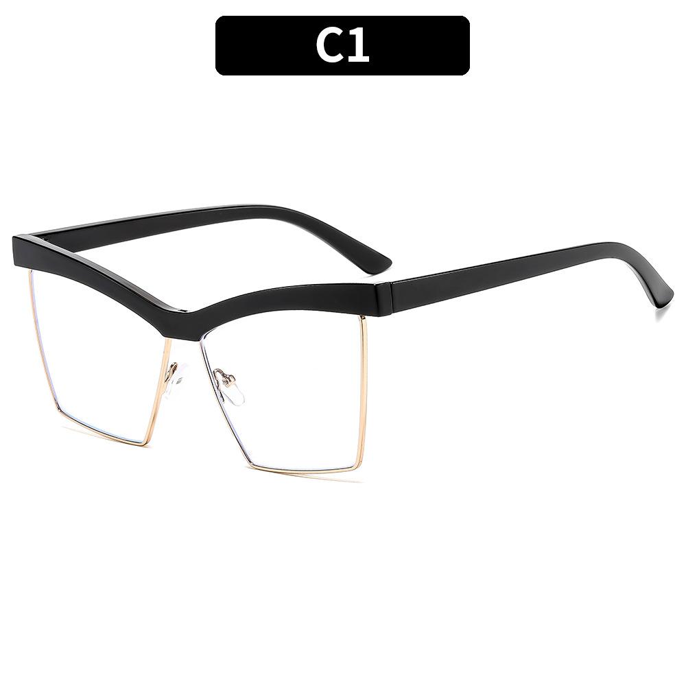 

Большие очки для чтения с защитой от синего света, форма «Кошачий глаз», женские 2025, уникальный дизайн бровей, большие квадратные очки, увеличение 0 ~ +6.0 0