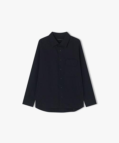 River Classy [25Ss] Lls31503 Синяя рубашка с длинным карманом 95