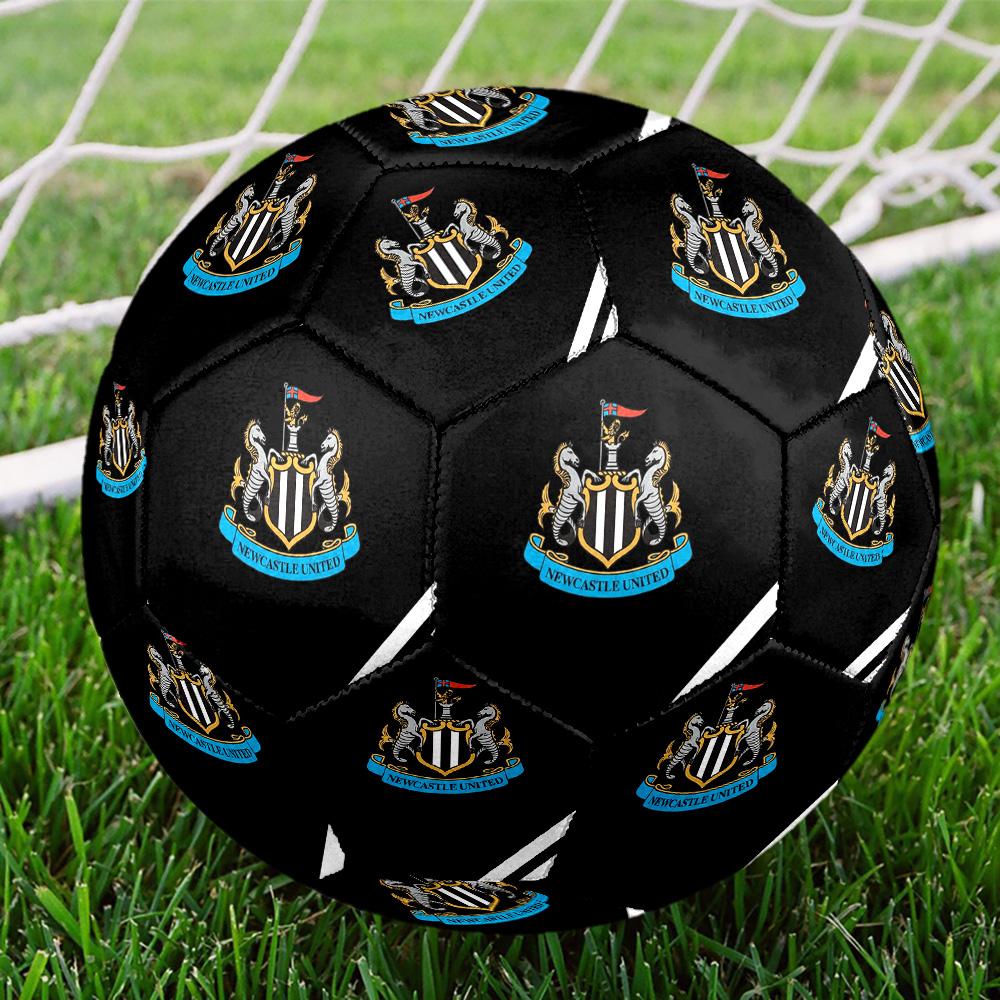 Newcastle United F.CSoccer Ball Colorful All Ages Machine Stitched PVC Competition Ready Durable High-Bounce