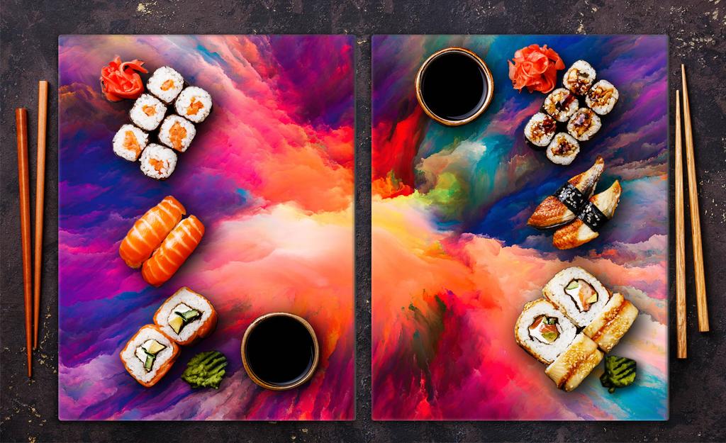 Szklana płyta ochronna na kuchenkę 2x40x52 Kolorowa