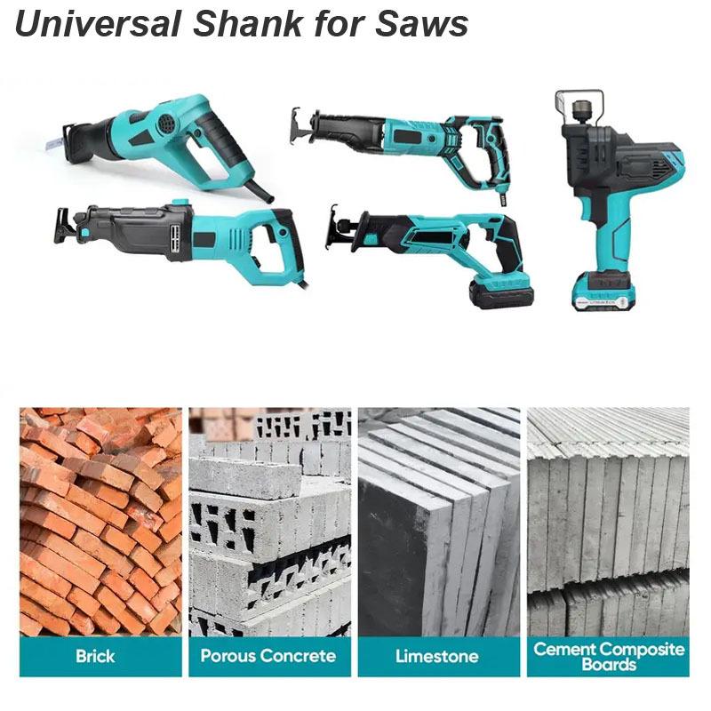 Reciprocating Saw Blade Demolition Masonry Saber Carbide Alloy Hard Cut Brick Wood Block PVC Tube Porous Concrete Teeth Tipped