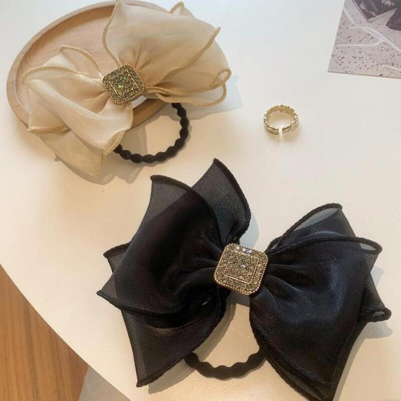 Женский Декоративный Квадратный Ленточный Набор из 2 Штук CD7722_Black+Ivory