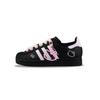 Originals Superstar 2 Abrasion Resistant Low Top Skateboard Shoes Unisex Black Pink JI0079(Team840-)