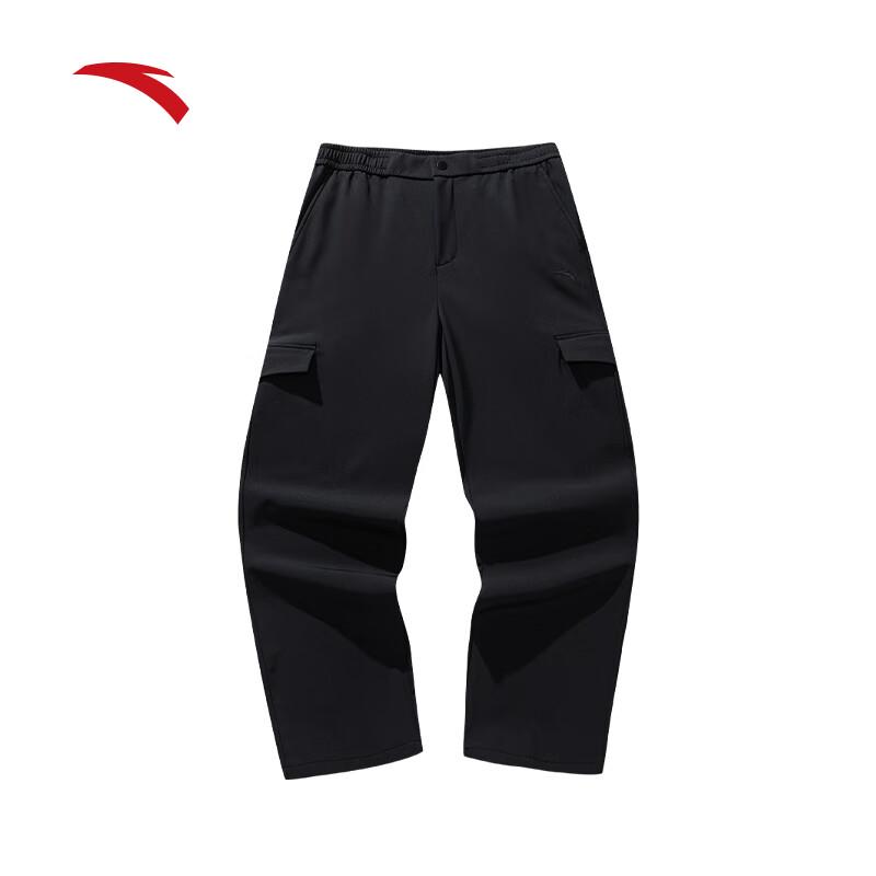 Anta Men s Water-Repellent Fleece-Lined Straight Sports Pants L