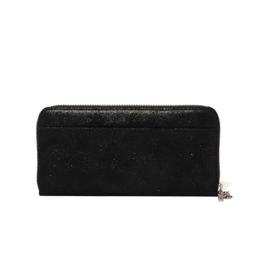 Jill Stuart Women's Slim Zip-Around Long Wallet "Breeze" Antique Lamé with Original Charm (JSLW4AT1)