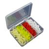 100Pcs Soft Lure Trout Worm Baits Fishing Tackle Accessories for Trout Fishing 2.1cm Worm Artificial Silicone Worm