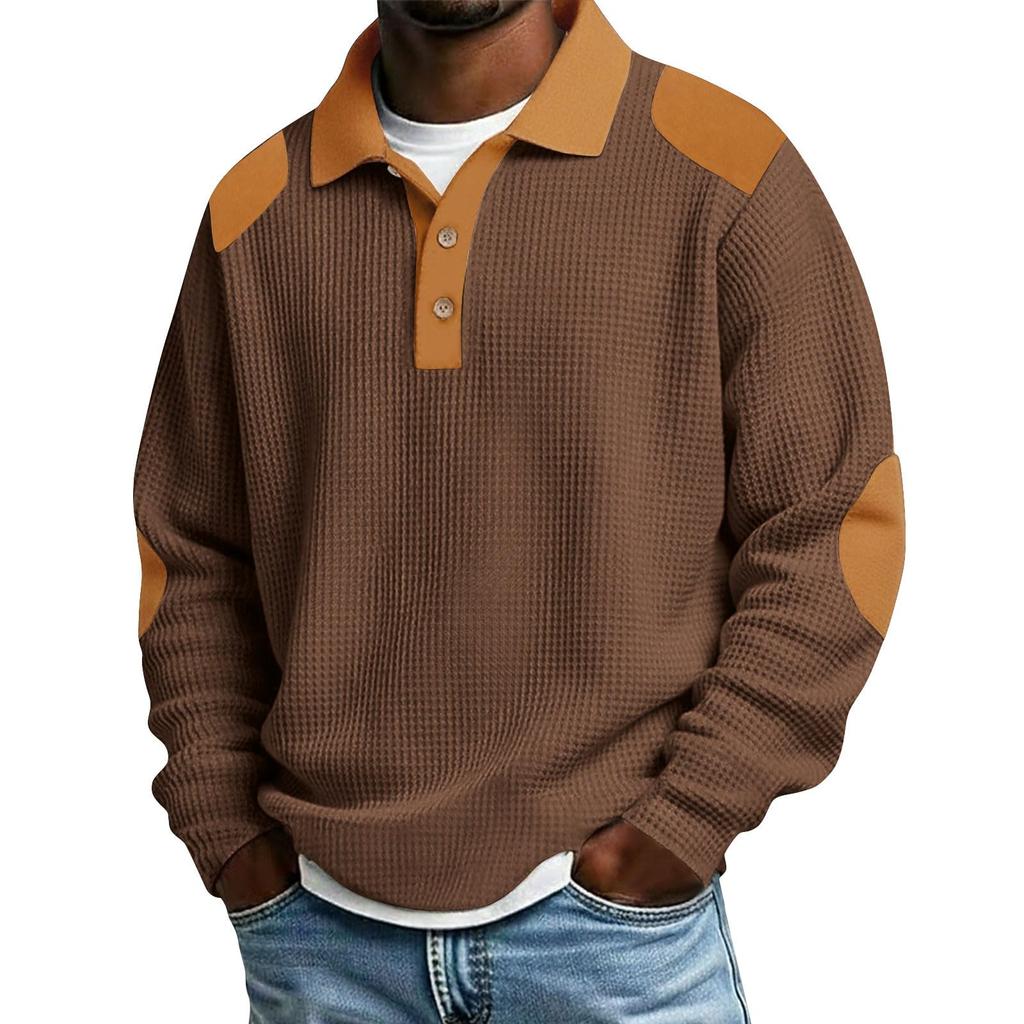 Men's  Leisure  Sports  Flip  Collar  Button  Pullover  Hoodie