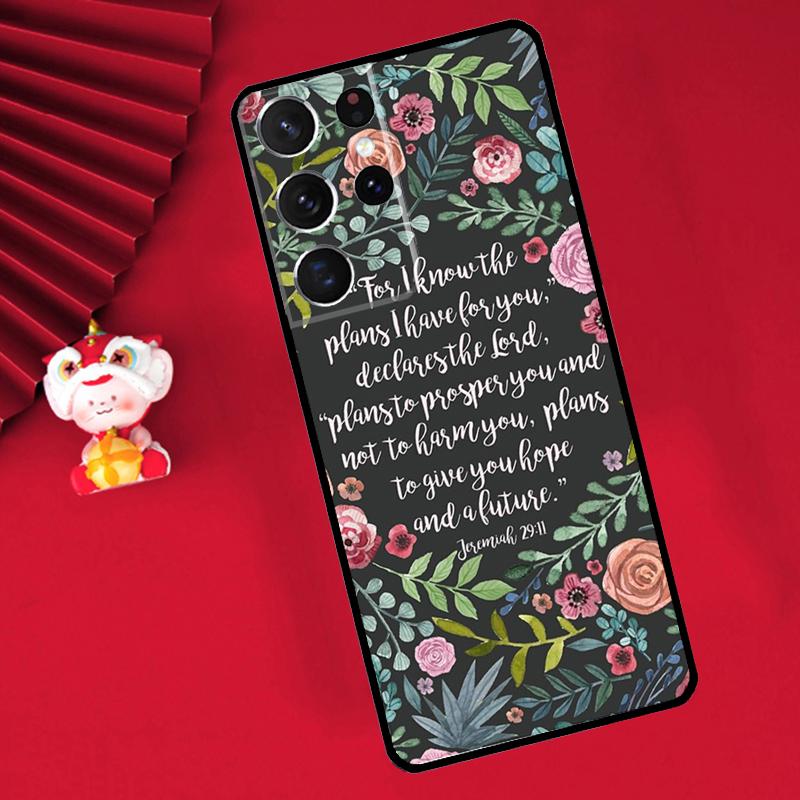 Bibelvers Hülle Für Samsung Galaxy S25 S26 Ultra S22 S23 S24 Ultra S20 S21 Plus S10 S25 FE Abdeckung Funda