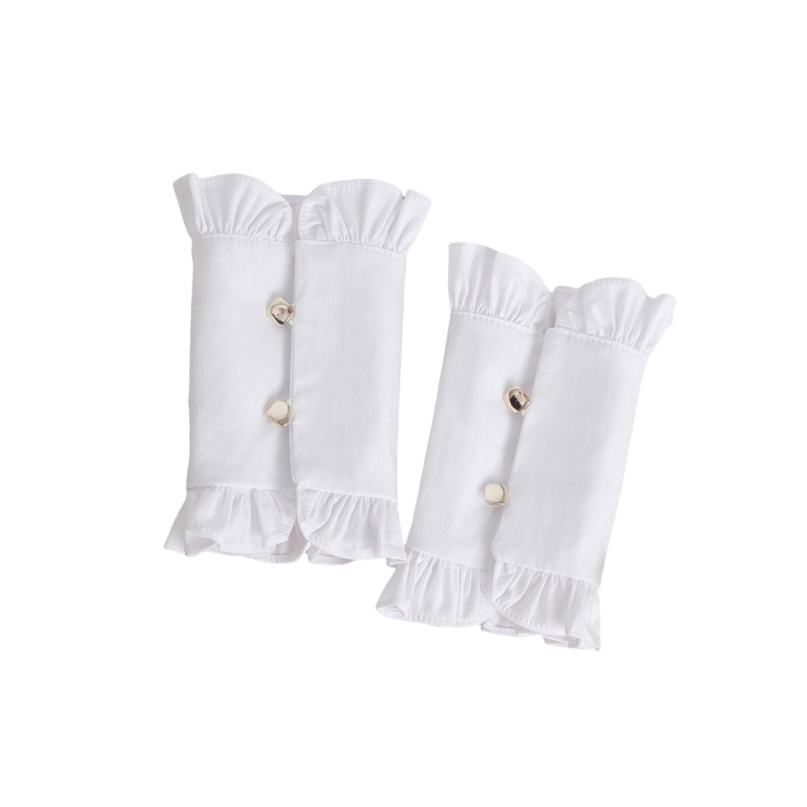 

Women Wrist Cuffs Detachable Simple Cuffs Winter Autumn Shirts Sweater Sweatshirt Elegant Pearls Buttons C