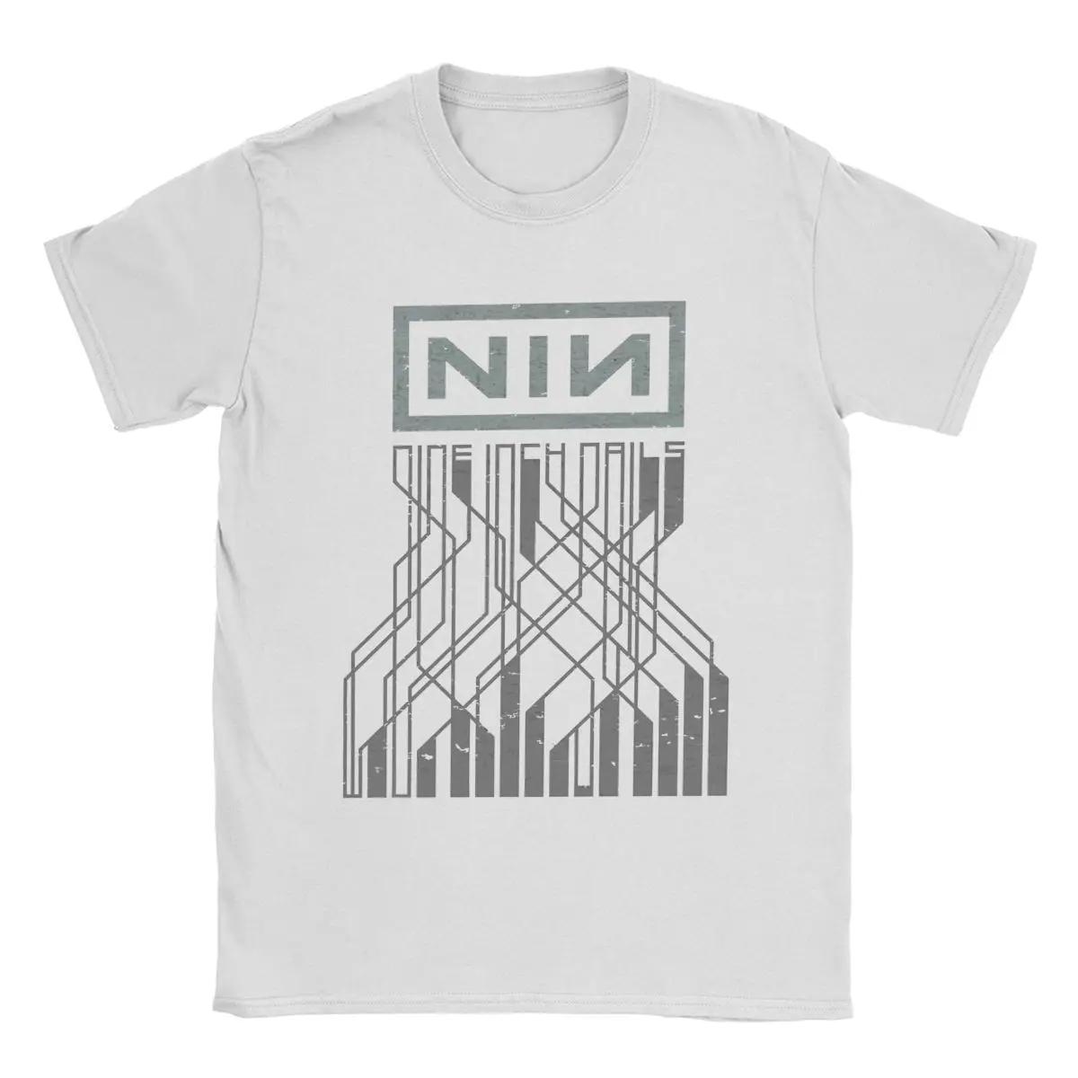 

Футболки Nine Inch Nails NIN Чоловічі бавовняні смішні футболки Футболка з круглим вирізом Футболка з короткими рукавами Великий розмір S білий
