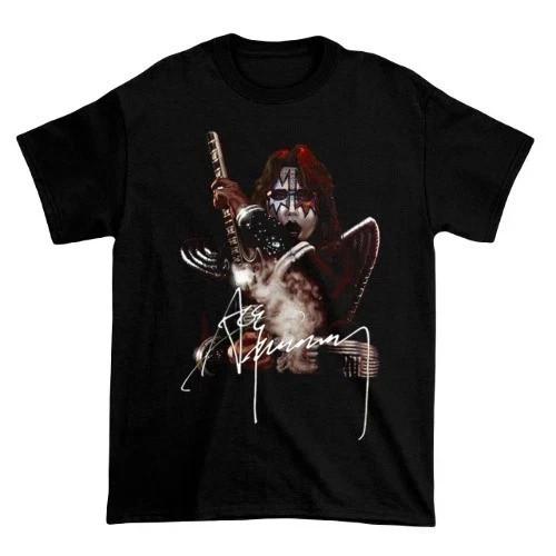 Ace Frehley Signature Schwarzes T-Shirt Alle Größen Konzertgeschenk für Fans Unisex T-Shirt