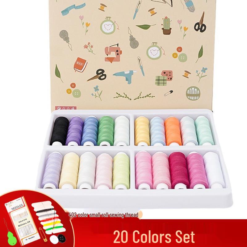 Portable Hand-Sewing Kit with Sturdy Needle and Thread Storage Box