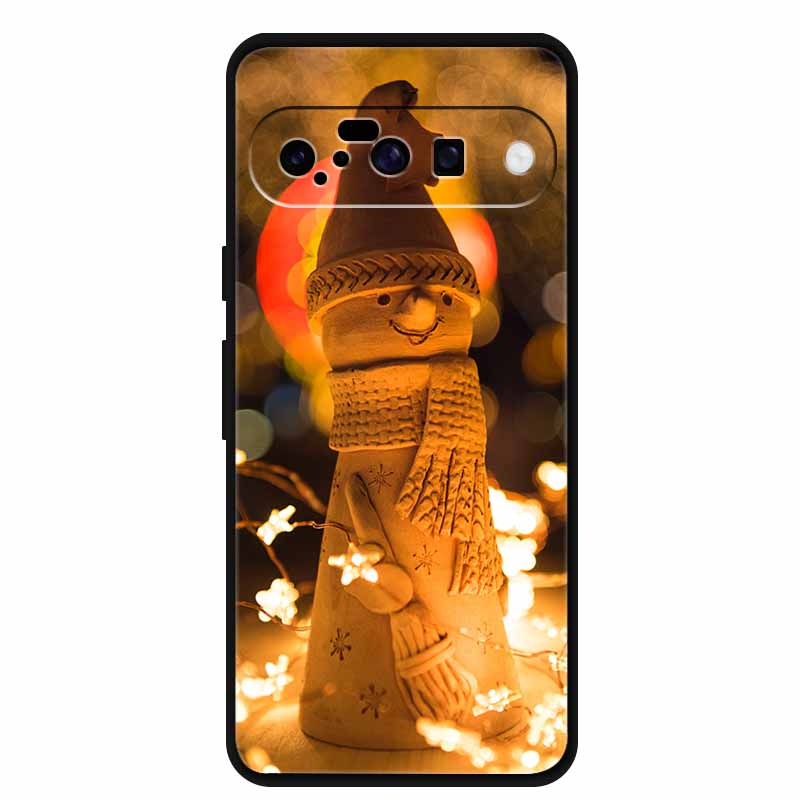 Christmas Phone Cases For Google Pixel 10 Case Silicone Soft Black Cover Christmas Tree for Pixel 10 Pro / 10 Pro XL Back Cover