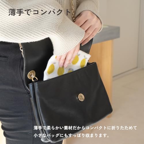 oruTa Handkerchiefs, 10-Piece Set, Individually Wrapped, Mikke Gauze Towel Handkerchiefs, Senshu Towel, Small Gift with Ribbon Sticker, 100% Cotton, W