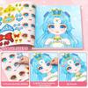 Cartoon Princess Puzzle Stickers 15 Pages Make A Face Stickers For Girls Handicrafts Creative Kids Costume Stickers Toy Reusable