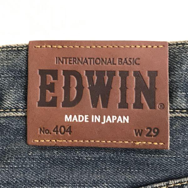 EDWIN Nr.404 Džinsai W29 Vidinis siūlas 83cm Tamsiai mėlyni Japonija(NAUDOTA)