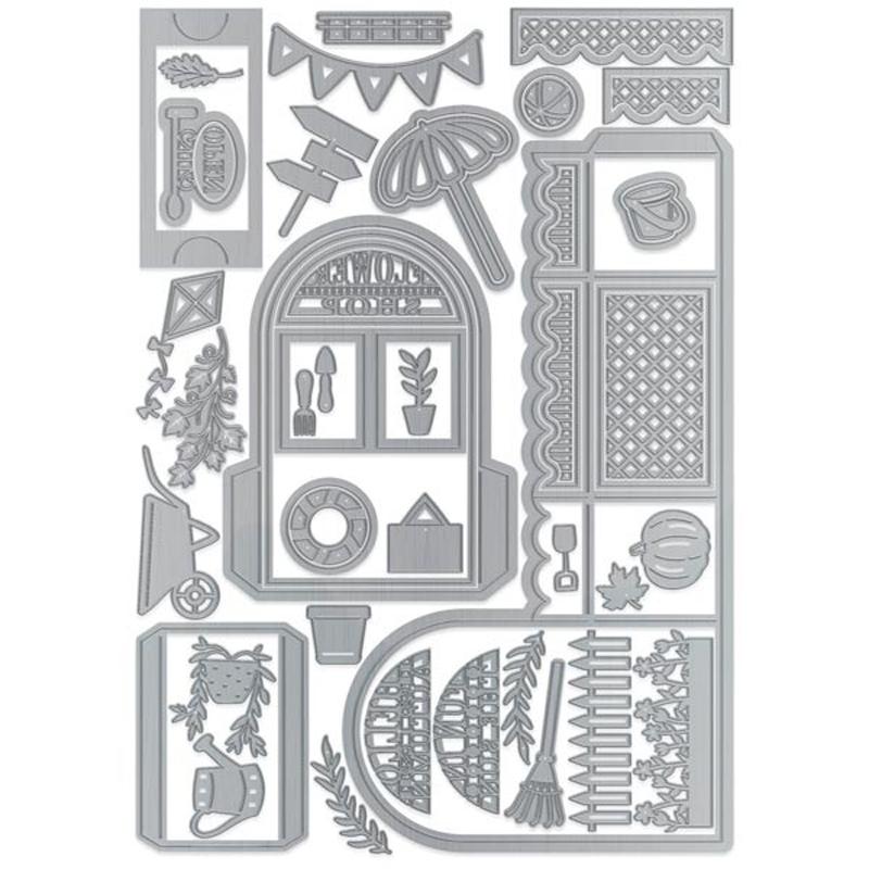 

Садовые домики Металлические режущие штампы Шаблоны Трафаретные штампы DIY Craft Скрапбукинг Тисненая бумага Карты Альбом Craft