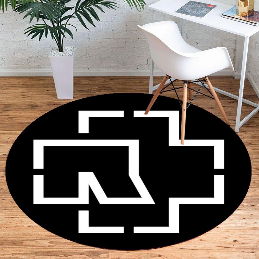 Modern Abstract Art Print - Minimalist Black White DesignRound Non-Slip chair mat chair carpet for office Rugs for Office Decor Gift For Valentine's D