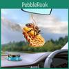 Delightful Acrylic Bee Honeycomb Themed Hanging Charm For Trendy Car Decor