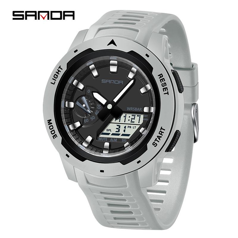 Sanda Multi-functional Luminous Electronic Student Quartz Watch