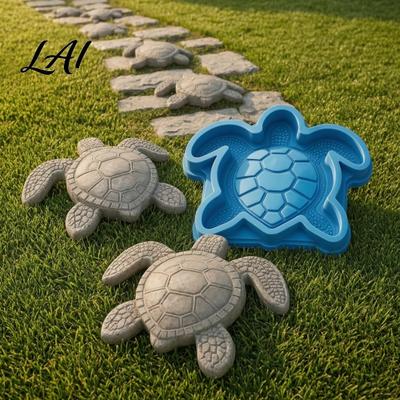 Garden Walkway Paver Ocean Themed Stepping Stone Silicone Mold for DIY Patio Path Decor Reusable Heavy Duty Concrete Form Animals Casting Mold,