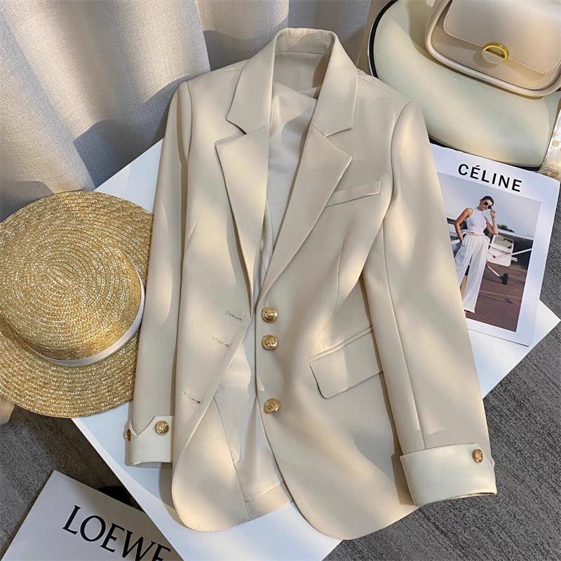 2026 Spring High-End Women's Blue Chic Suit Jacket - Korean Style