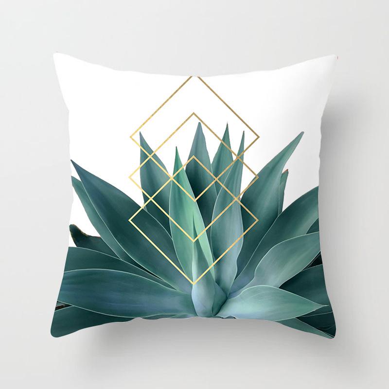 Ins Internet Celebrity Nordic Cactus Plant Peach Skin Car Sofa Pillow Cover Cushion Cover Home
